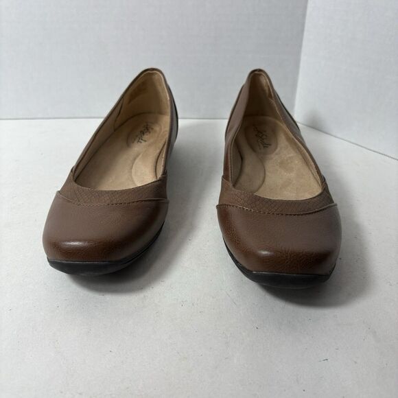 LifeStride Flats Womens Size 8 W Deja Vu Ballet Brown Tan Snake Print A2‎ - Picture 5 of 10